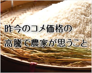 昨今のコメ価格の高騰で農家が思うこと